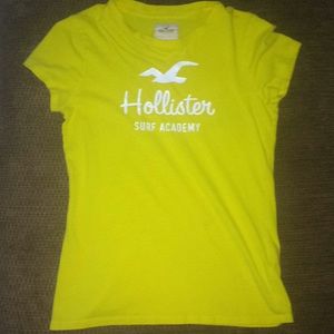 yellow Hollister shirt